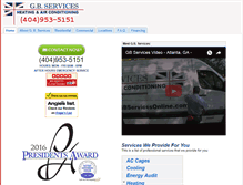 Tablet Screenshot of gbshvac.com